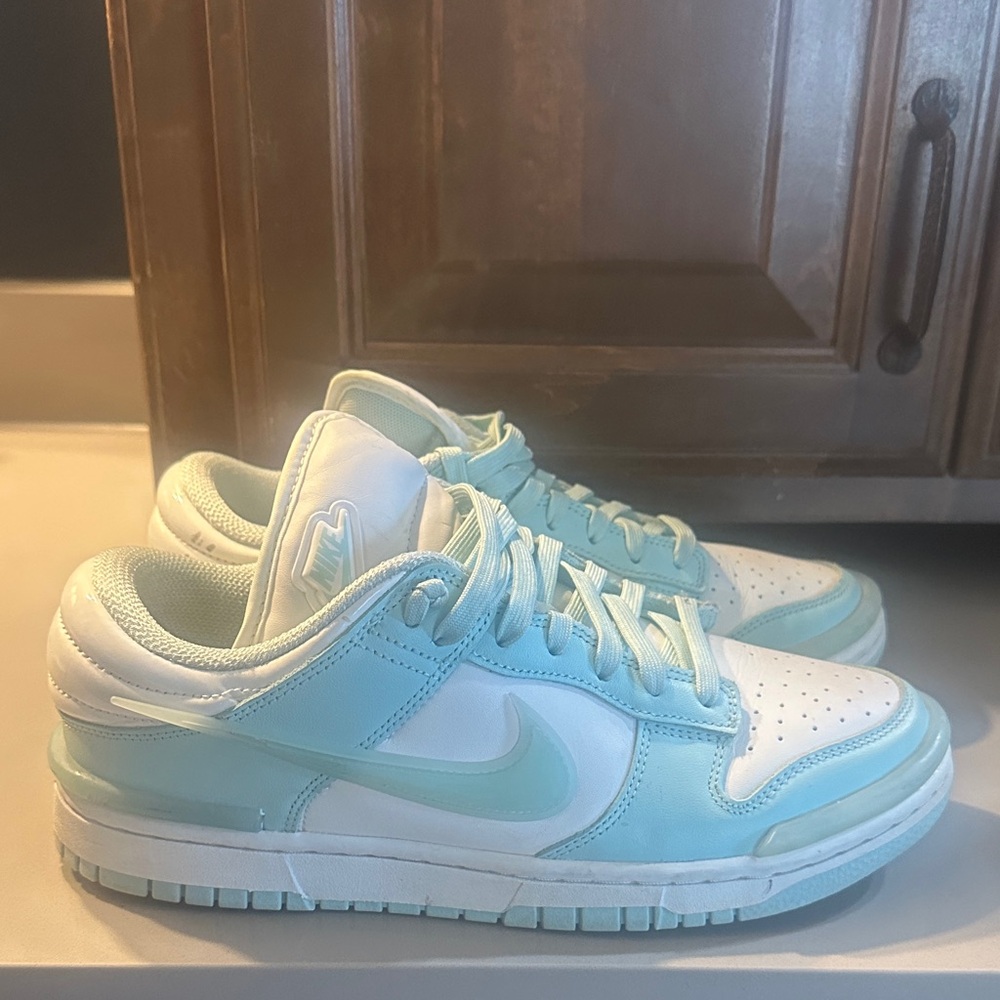 Nike Sky Blue and White Sneakers